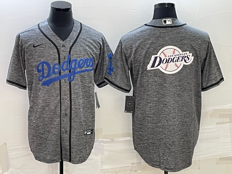 Men's Los Angeles Dodgers Gray Blank Jersey